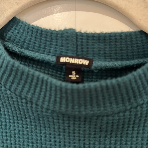 MONROW Brushed Thermal Long Sleeve Mock Neck Mini Dress - Picture 5 of 8